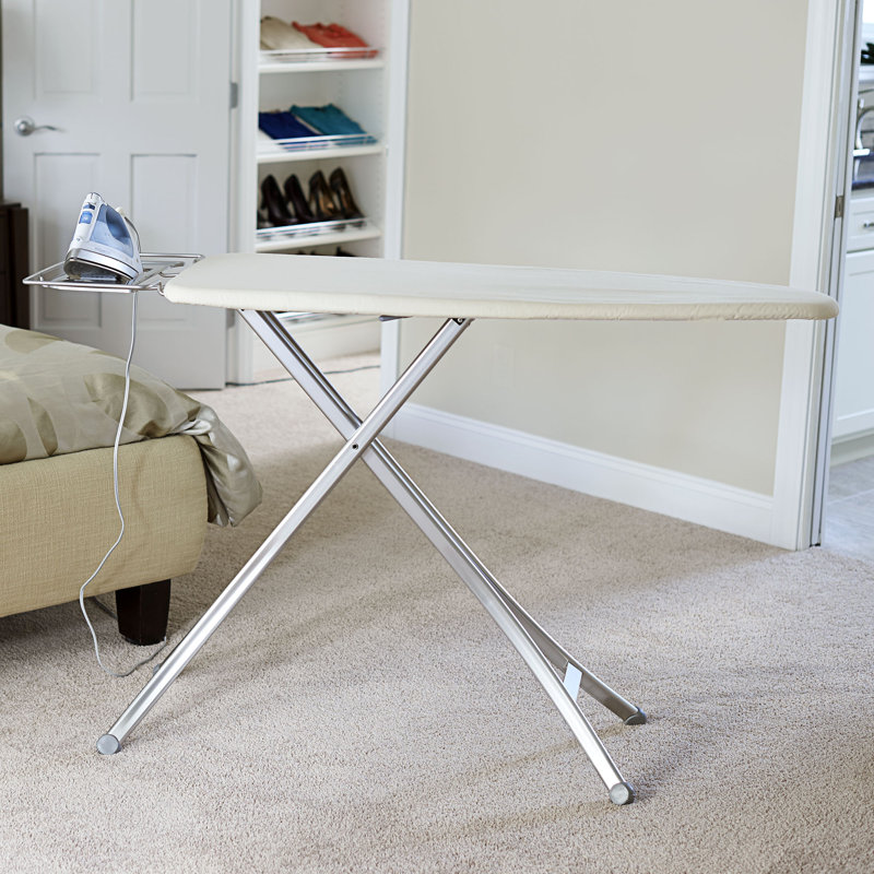 Household Essentials Lightweight Wide Top Ironing Board, Aluminum Leg